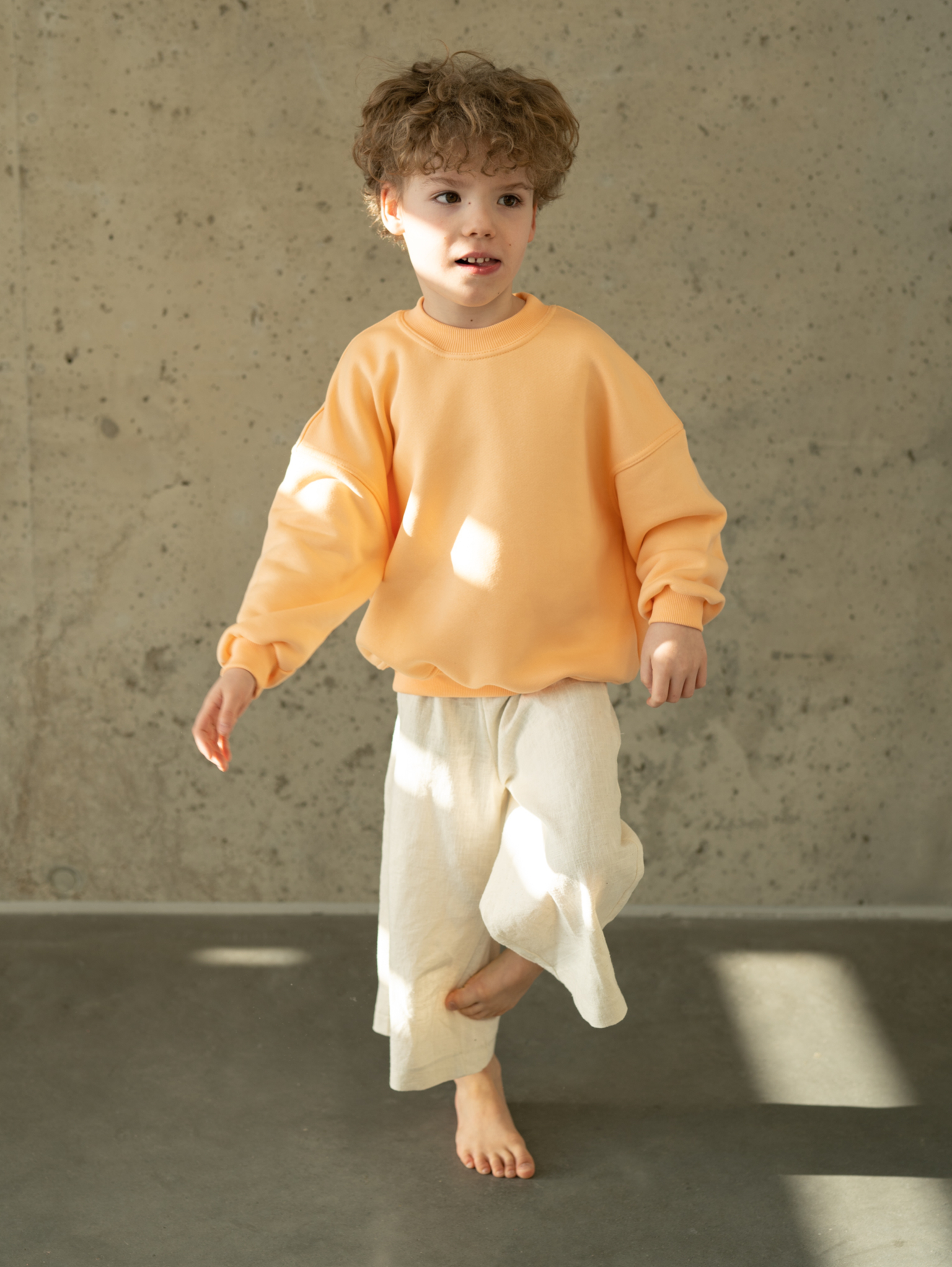 spodnie culottes lniane dla dziecka handmade