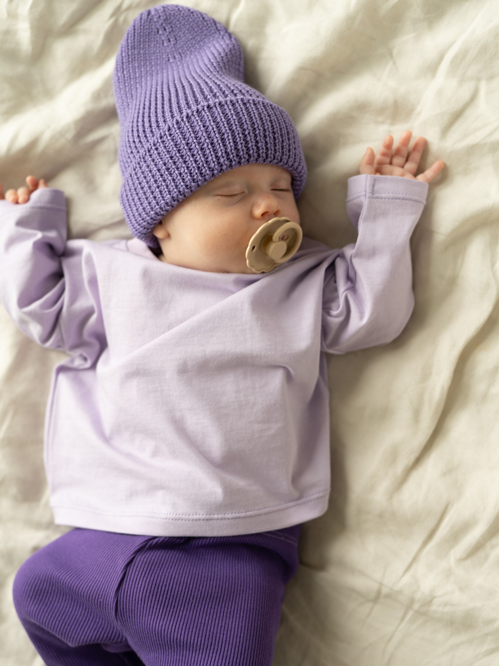 Bluzka Pastel jasnofioletowa dla niemowlaka 1