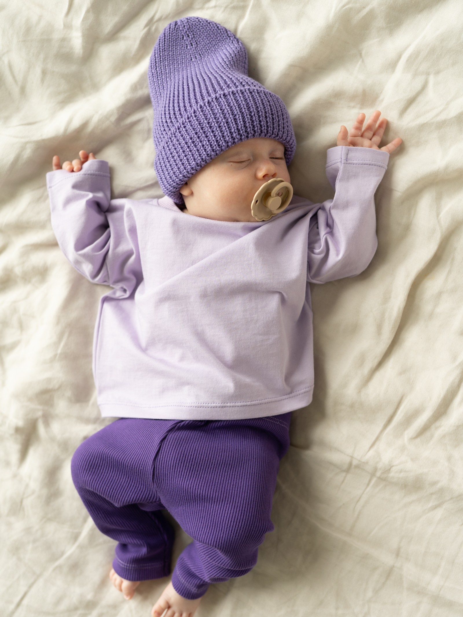 Bluzka Pastel jasnofioletowa dla niemowlaka 1
