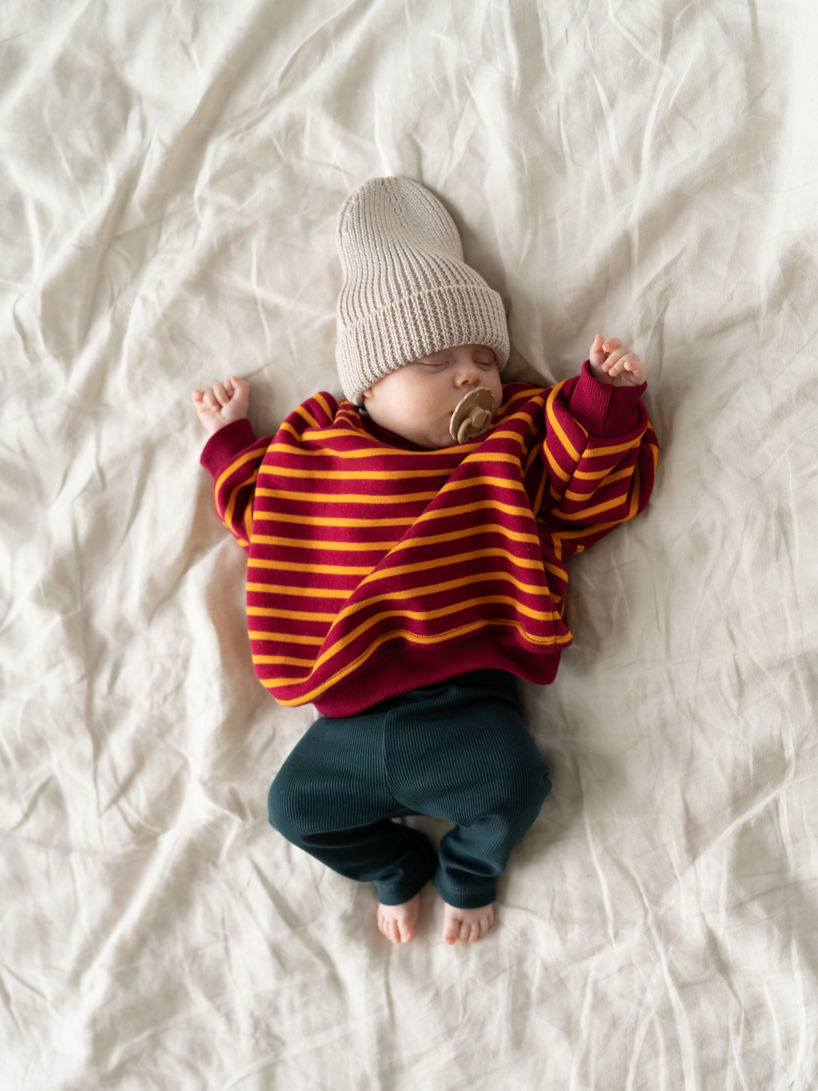 Zestaw Rowan - zestaw z bluza w paski dla niemowlaka 1