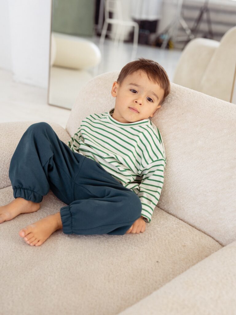 Longsleeve Green - bluza w paski dla niemowlaka i dzieci 1