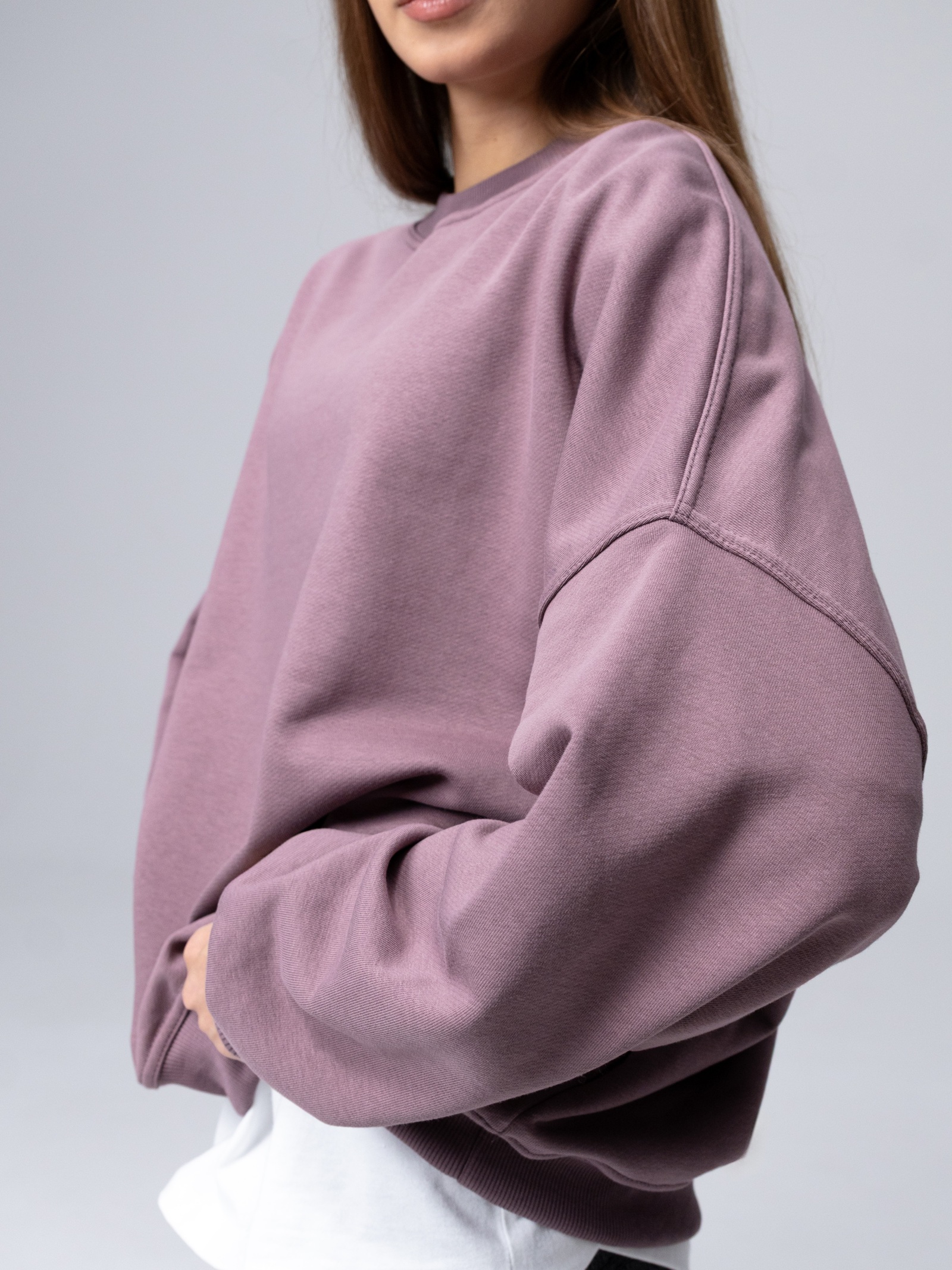 elegancka bluza oversize w kolorze sliwkowym