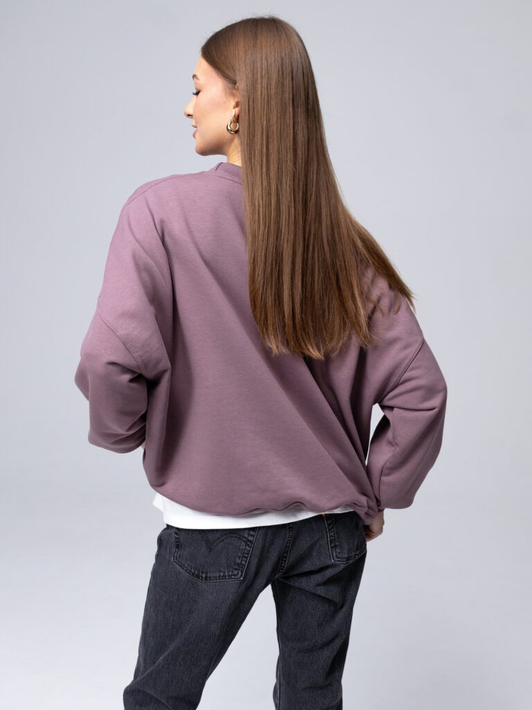 elegancka bluza oversize w kolorze sliwkowym