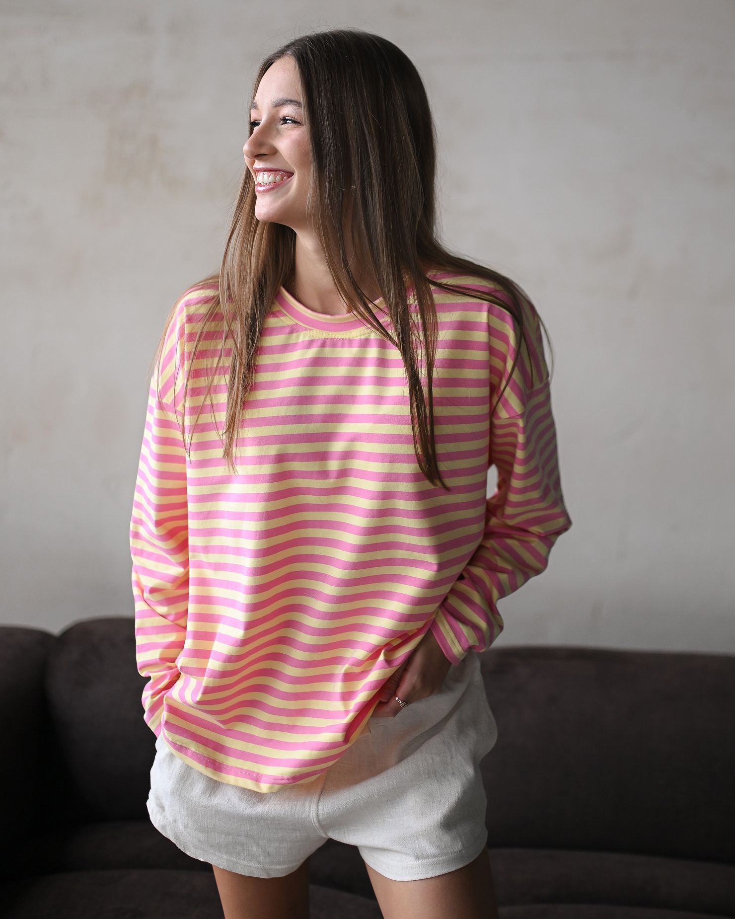 Longsleeve Damski Yellow Stripe